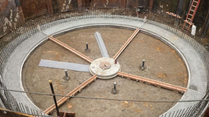 Work on New Clarifier